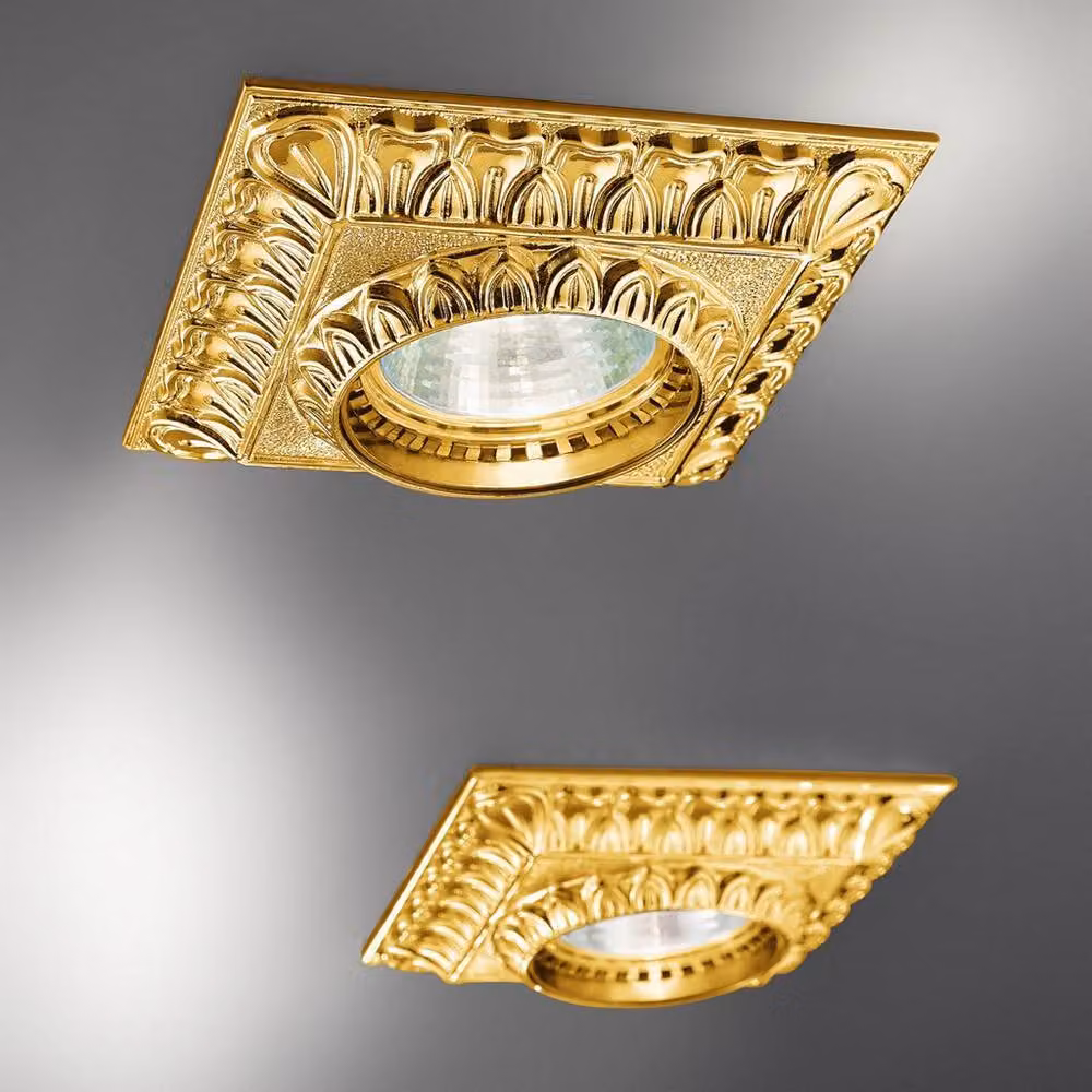 Netlighting Milady Recessed Downlight in Gold and Brass with Glass Finish – 2