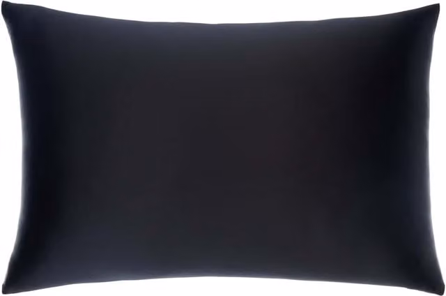 Donna Karan Black Silk and Lyocell Standard Pillowcase