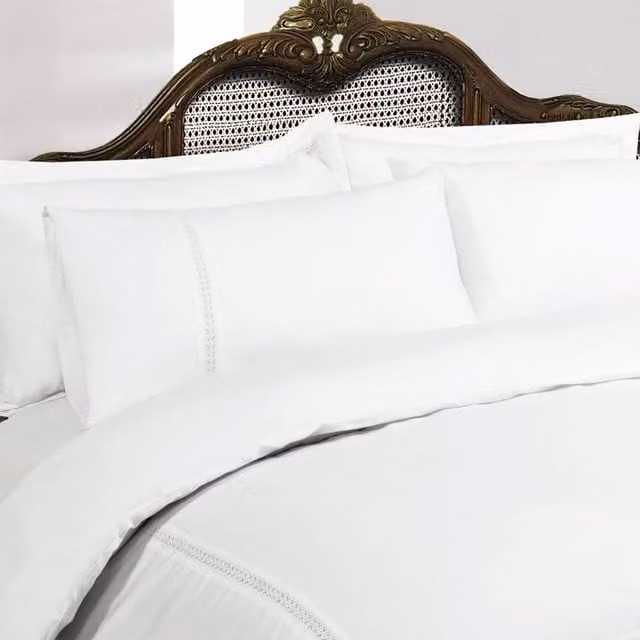 Sweet Dreams Vermont 100% Egyptian Cotton 300 Thread Count Pillowcase in White