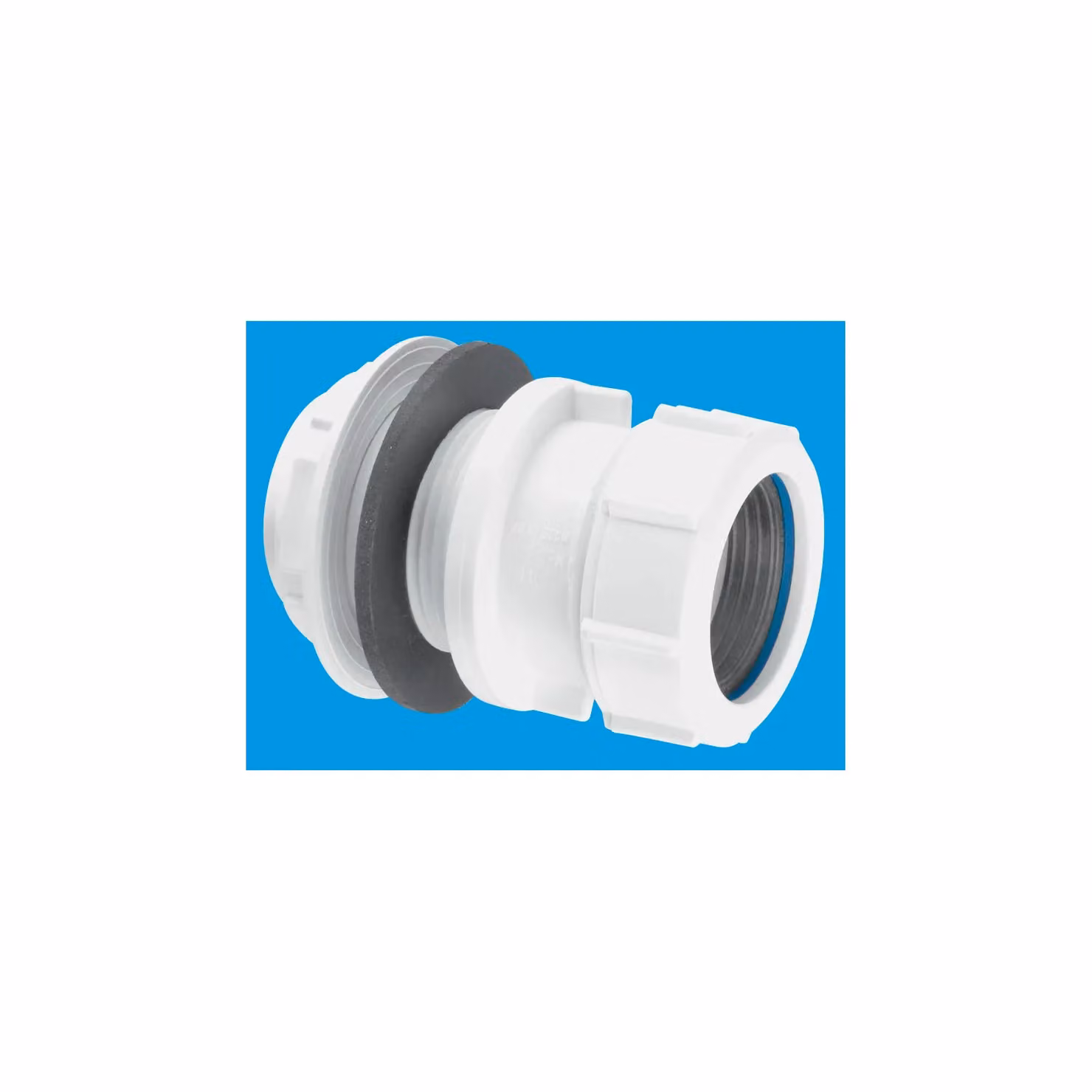 McAlpine White Plastic Multifit Straight Tank Coupling Connector – 2
