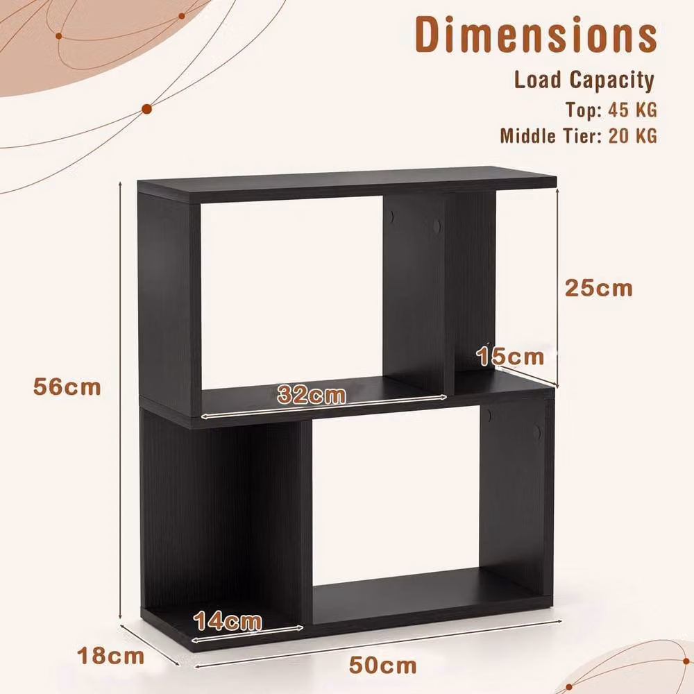VOGREX Black Freestanding Display Side Table Shelf – 2