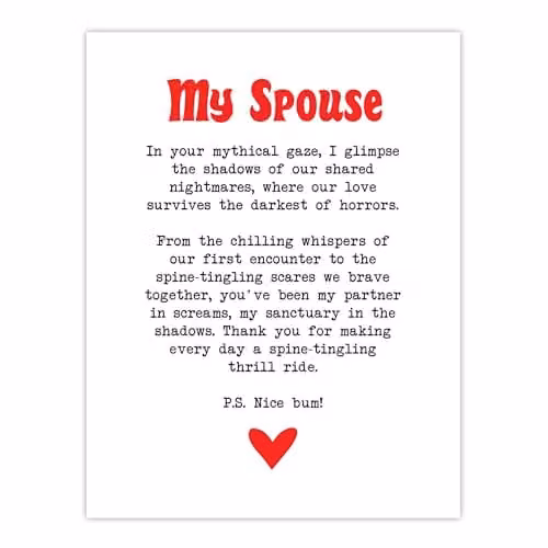 Artery8 Love Poem Horror Typography Wall Art Poster Print on White Thick Paper, W: 46 cm, H: 61 cm