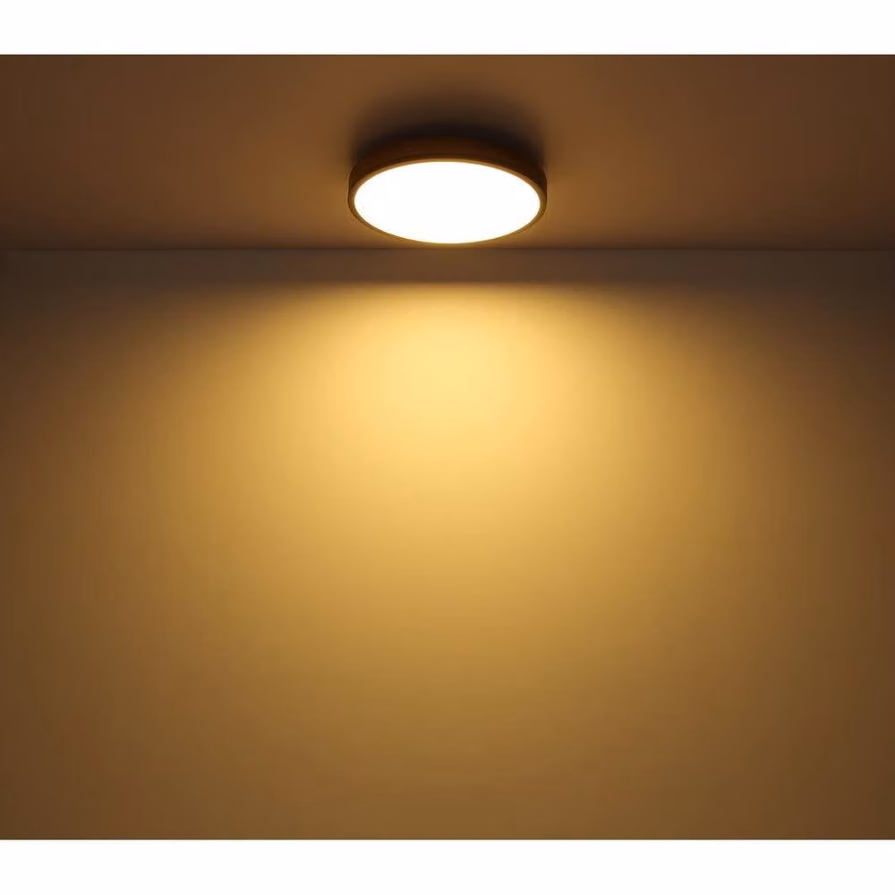 Netlighting Doro Round LED Ceiling Light in Grey and Wood, Diameter: 30 cm – 2