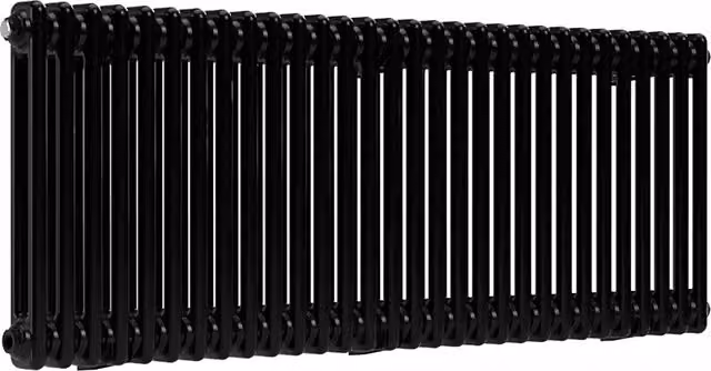 Lux Heat Black Horizontal 2 Column Traditional Steel Radiator, W: 137 cm, H: 50 cm – 6