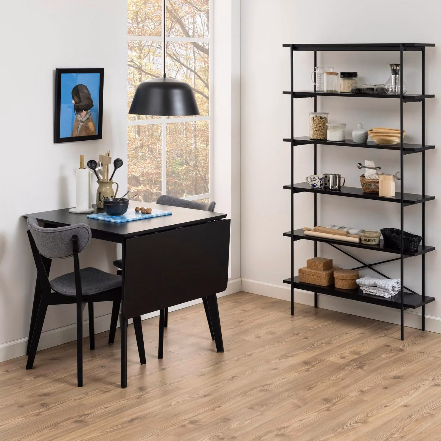 Furniture To Go Roxby Extendable Square Dining Table in Black Oak Wood – 4