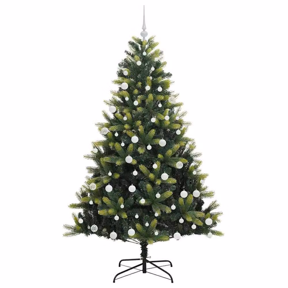 Berkfield Home Artificial Hinged Green Christmas Tree with 300 LEDs, Height: 180 cm – 3