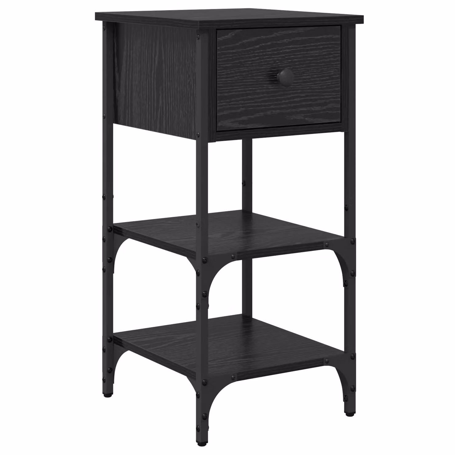 Berkfield Home Black Oak Bedside Cabinet, W/D/H: 34 x 36 x 70 cm – 2