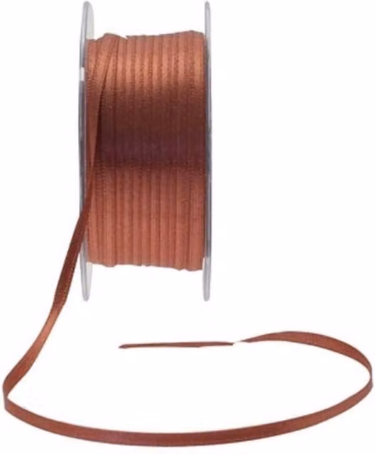 KDMD Brown Satin Ribbon 3mm, 3 Pack for Party Decoration