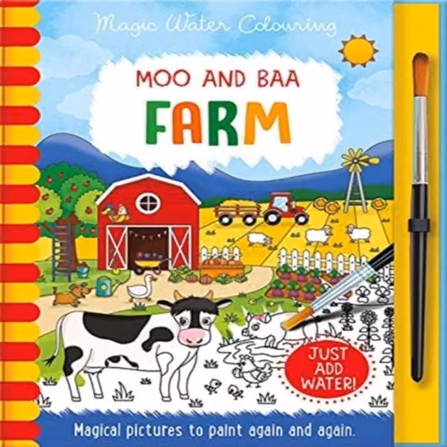 Jenny Copper Moo & Baa Farm Hardback Book in Multicolour