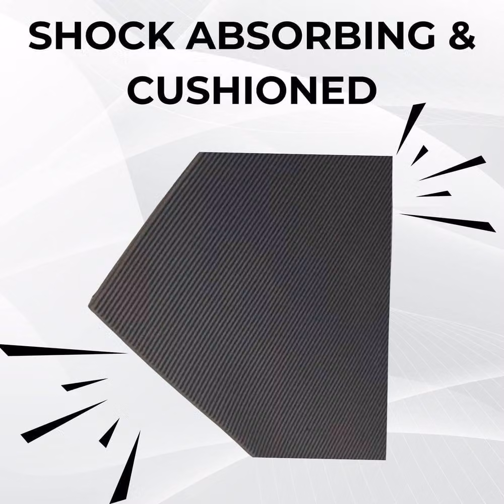Ark Mat Fine Ribbed Black Rubber Roll Flooring Matting W: 200 cm, L: 600 cm – 7