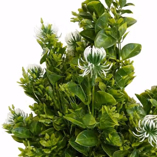Leaf UK 75cm Artificial Boxwood Budding Foliage Bush Stem in Green – 3