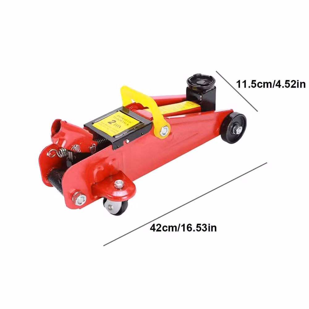 FLAVORA 2 Tonne Hydraulic Trolley Floor Jack in Red, W: 100 cm, D: 40 cm – 2