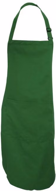 Dennys Catering Bib Apron with Pocket, Pack of 2, Bottle Green – 1