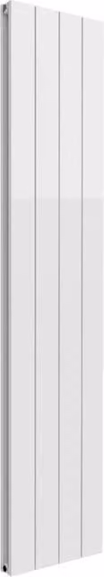 Bathroom Kingdom Casina White Double Flat Panel Vertical Aluminium Radiator H: 180 cm, W: 37.5 cm