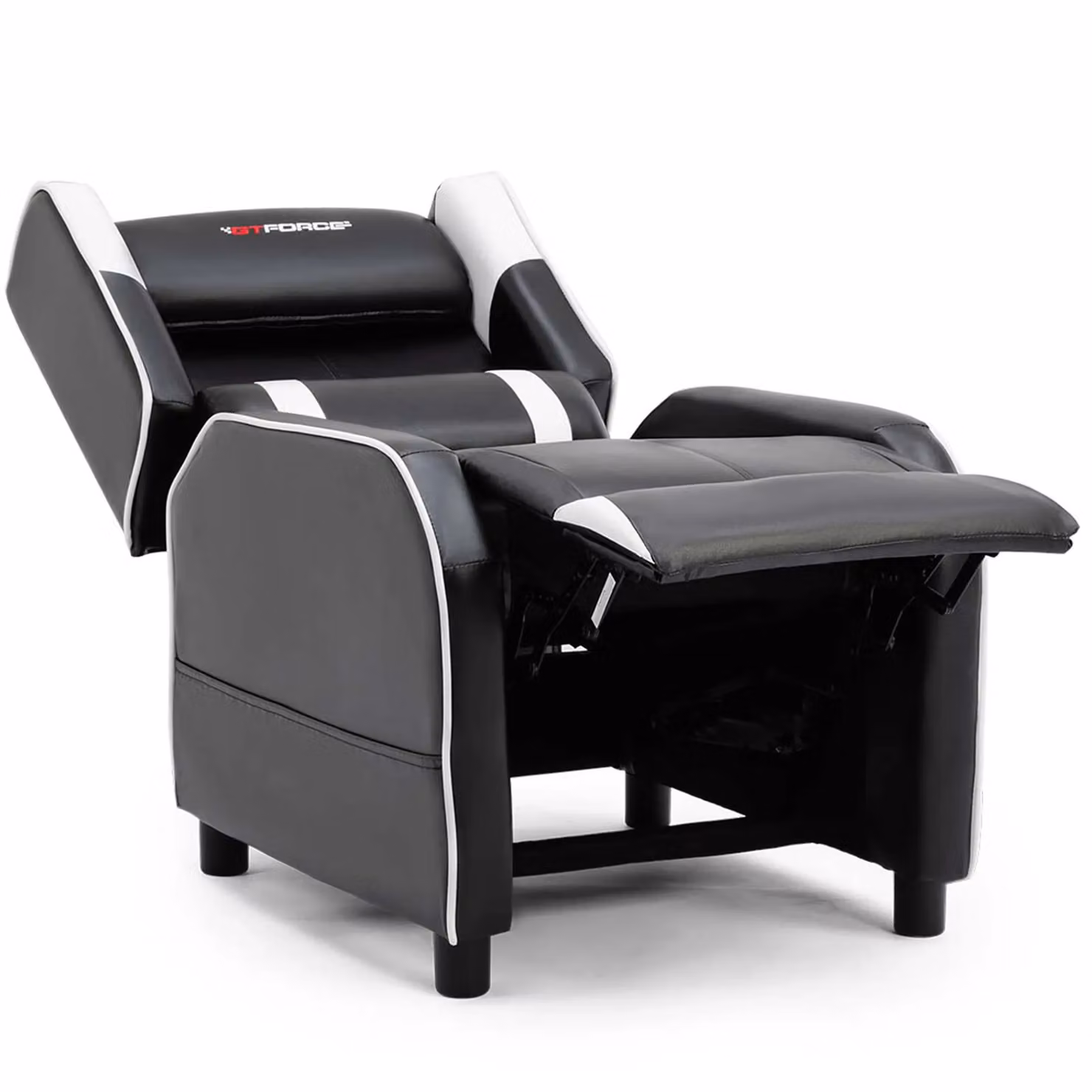 GTForce Ranger X Faux Leather Recliner Gaming Chair in White and Black – 4