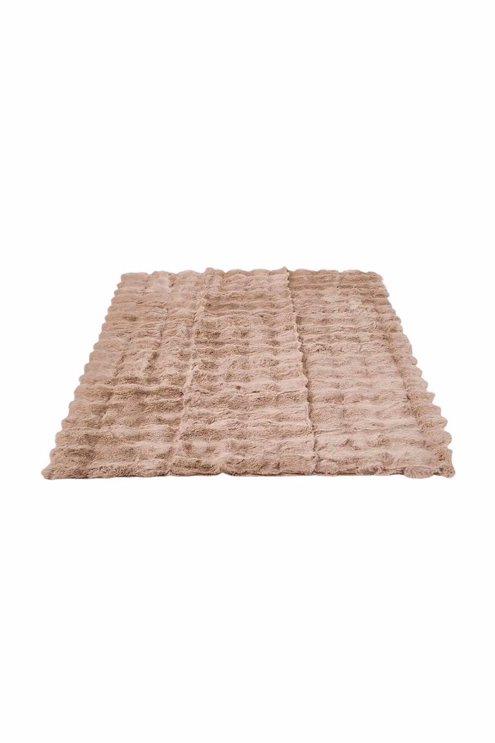 Garden Sanctuary Brown Faux Fur Knitted Throw – 2