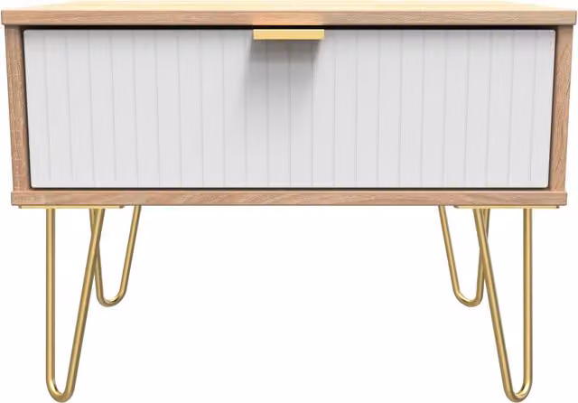 2 U Bexley Ready Assembled 1 Drawer Wide Side Table in Natural