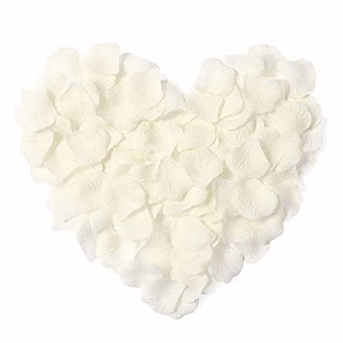 Shatchi White Silk Rose Petal Confetti for Weddings, Mothers Day and Parties, 2000pcs