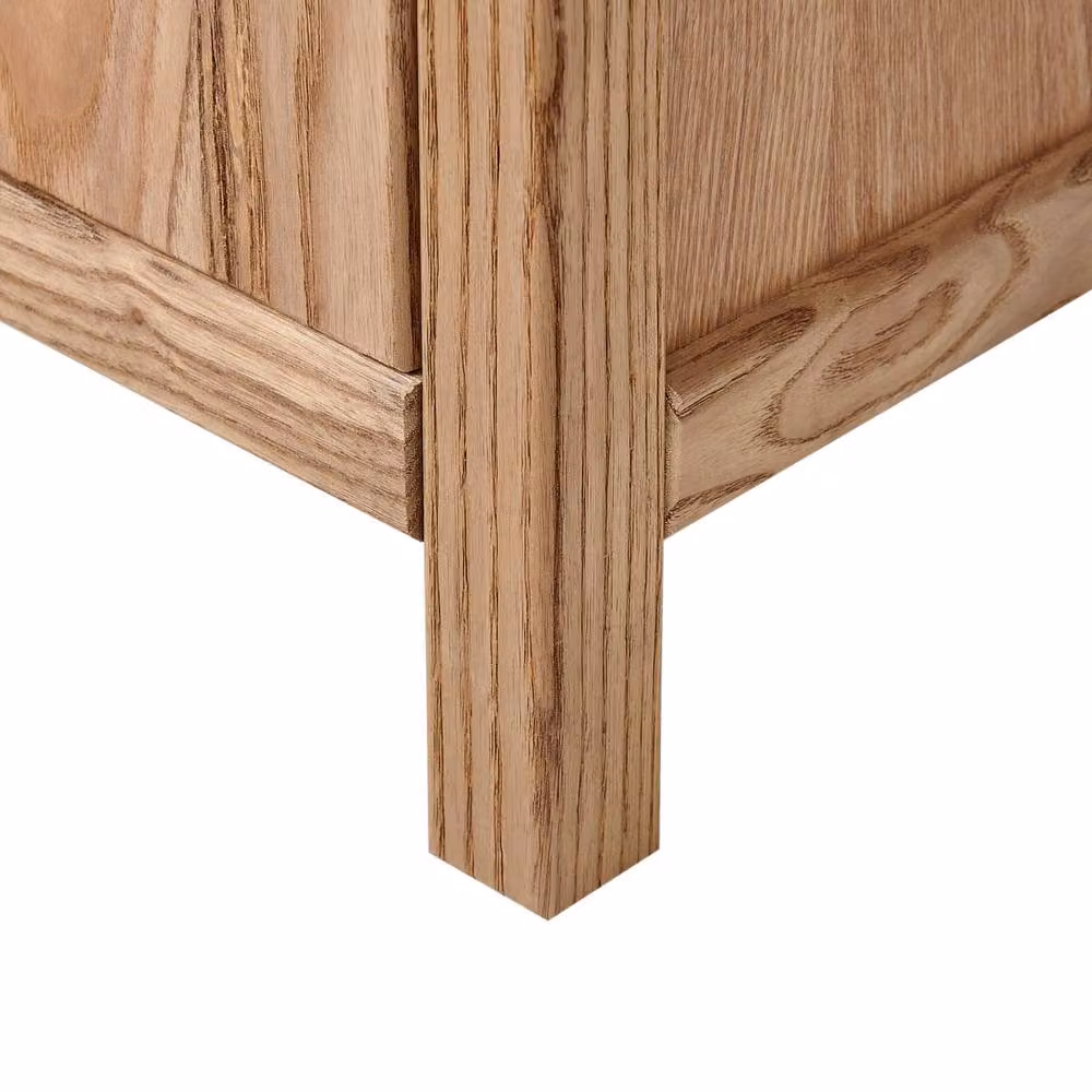 Wyld and Coco Sassafras Rustic TV Stand in Natural Light Brown – 3