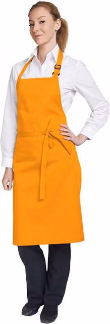 Dennys Multicoloured Bib Apron for Adults, Orange, Pack of 2, W/H: 28 x 36 in