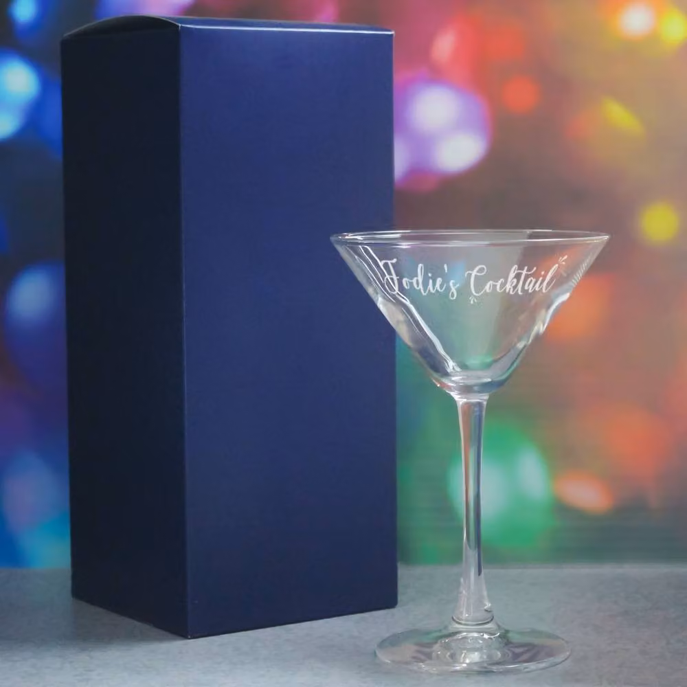 Uniqueful Personalised Engraved Martini Cocktail Glass in Transparent Glass – 2