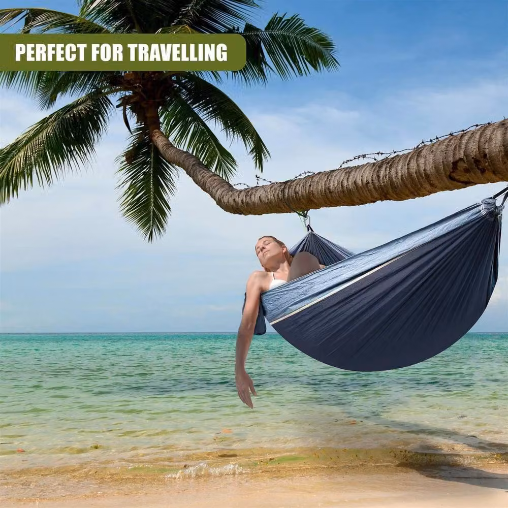 EONLION Portable Hanging Travel Hammock Swing, Blue, 100 cm – 3