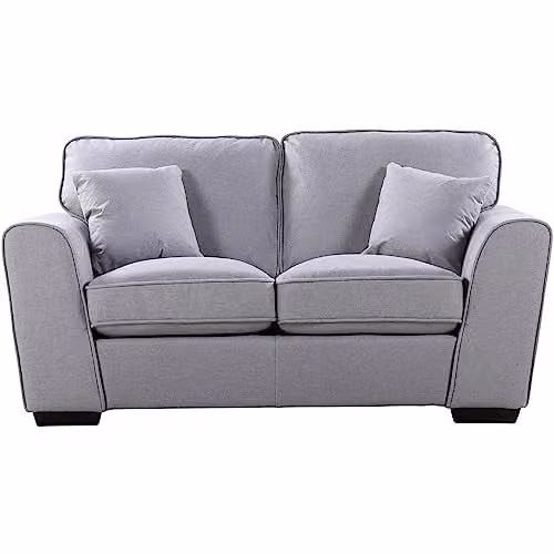 Artemis Home Chelsea 2 Seat Modern Fabric Sofa in Silver Grey, Width: 164 cm, Depth: 93 cm, Height: 90 cm