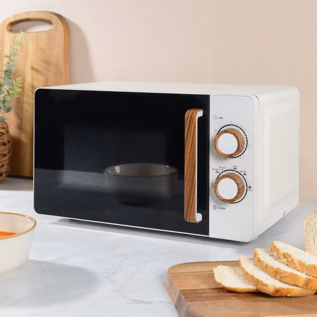 Sanctuary 20L Solo Mechanical Microwave Oven - White