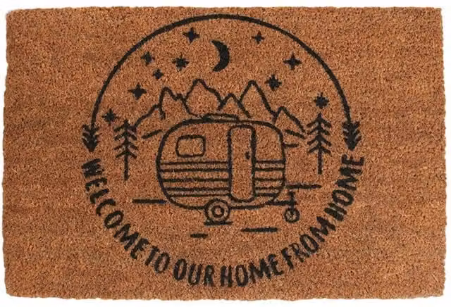 KDMK Natural Coir Caravan Doormat, Brown, Rectangular