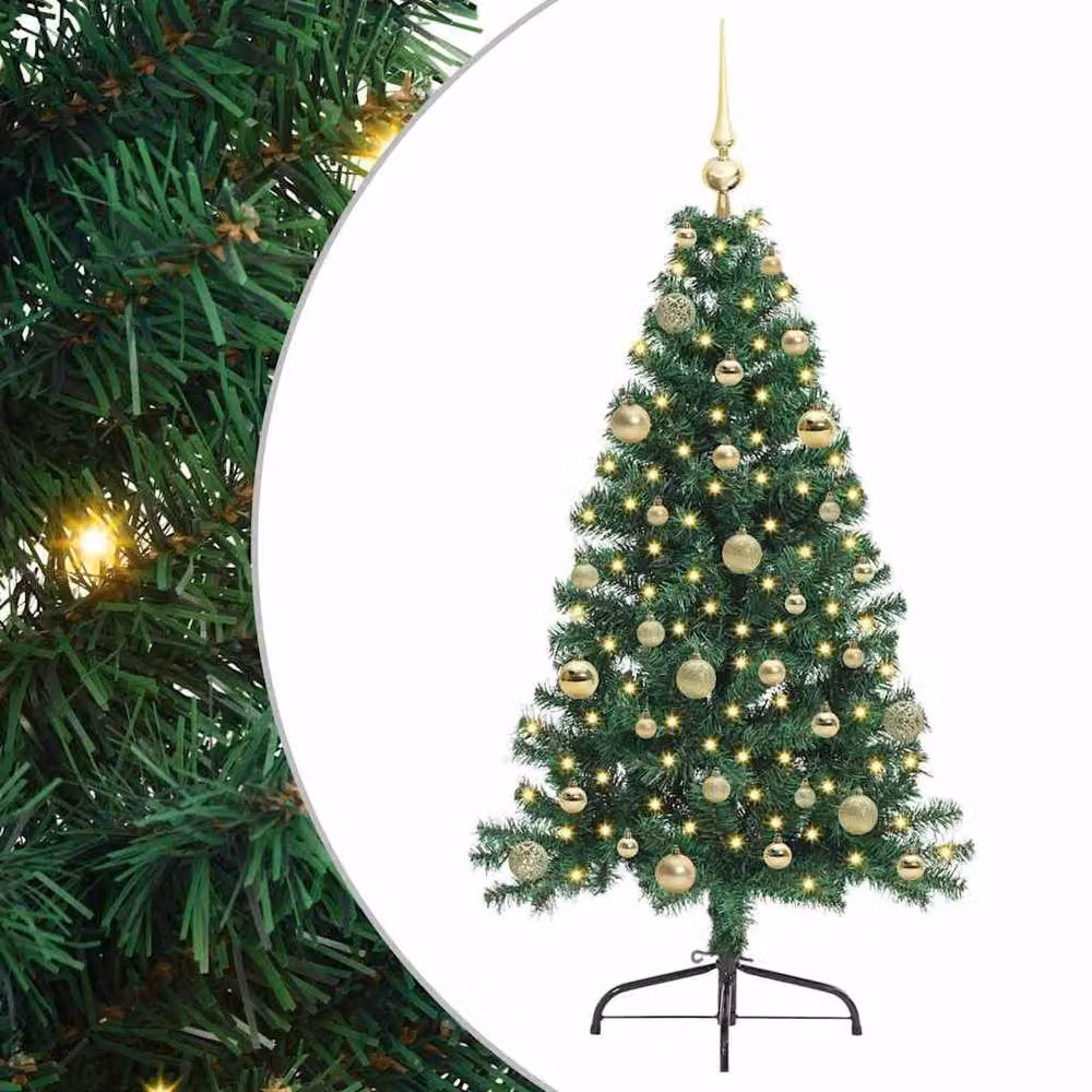 Berkfield Home Beautiful Pre-lit Artificial Christmas Tree, Green, Height: 150 cm – 3