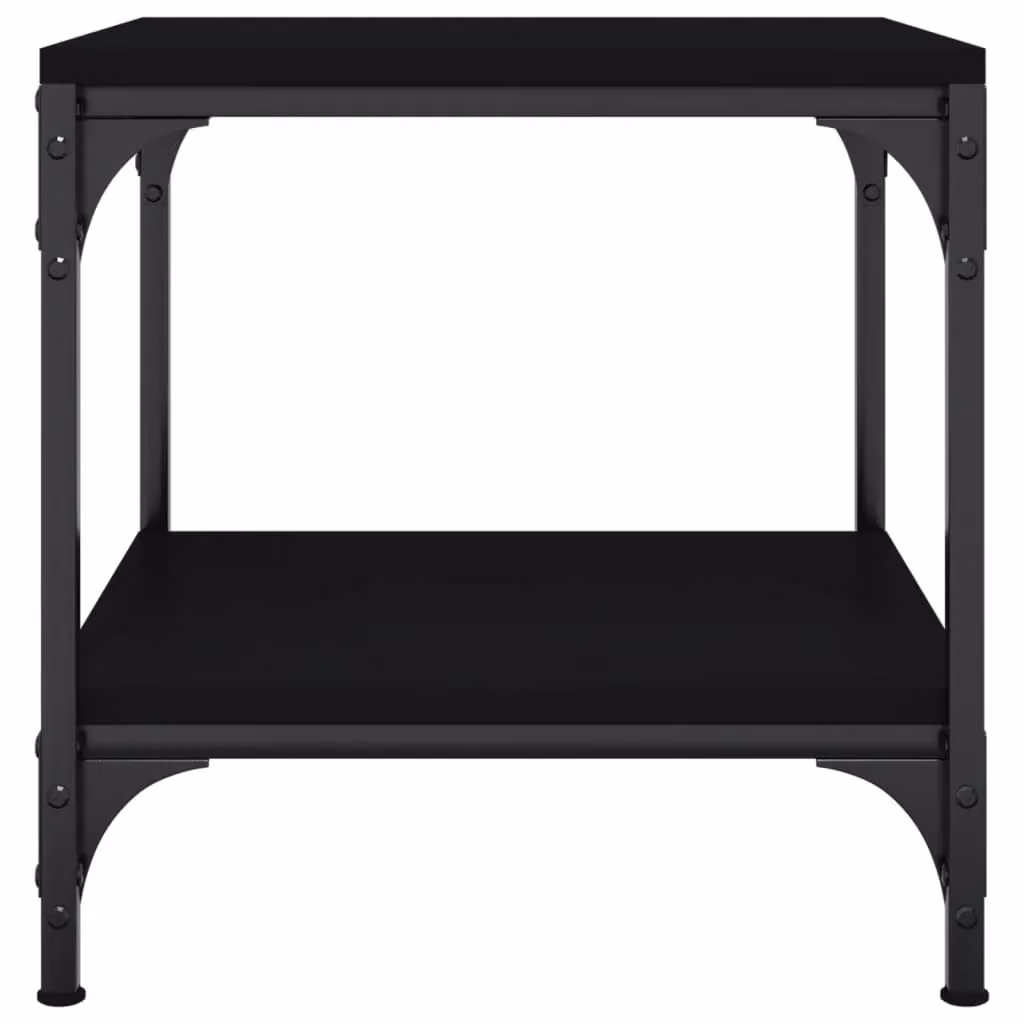 Berkfield Home Set of 2 Black Industrial Side Tables, W/D/H: 40 x 40 x 40 cm – 5