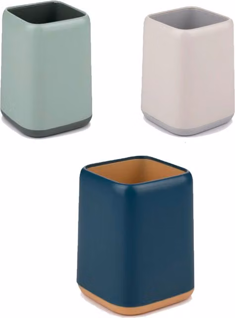 UMKY LIMITED Multicolour and Black Plastic Freestanding Pen Pot and Home Office Stationery Desk Organiser