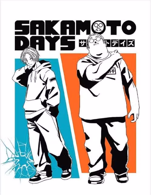 Sakamoto Days Taro and Shin Multicolour Paper Poster – 1
