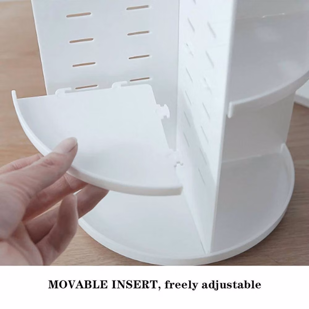 KORVIXA Rotating Makeup Storage Box in White, Width: 90 cm – 2