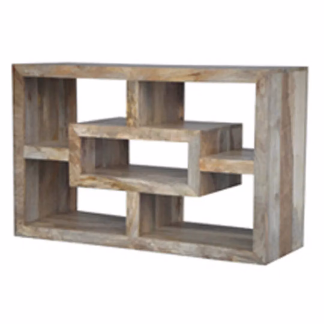 Jaipur Furniture Ltd Yoga Straight TV Unit in Brown Mango Wood, W110 x D40 x H70 cm – 2