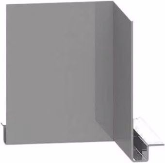 ARP Grey Powder Coated Aluminium U-Profile Internal 90 Degree Corner Fascia J Profile, W: 150 mm, Thickness: 2 mm