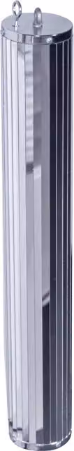 FXLab Silver Striped Round Mirror Cylinder, W: 90 mm, H: 600 mm