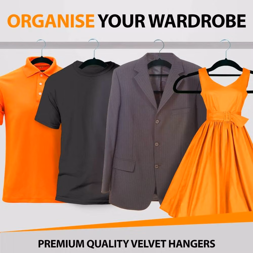 Kelvenix 10 Pack Non-Slip Velvet Clothes Hangers in Black – 4