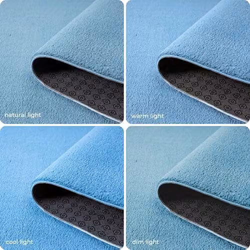 Desire Rugs Blue Plain Non-Slip Washable Hallway and Living Room Runner Rug, W: 60 cm, L: 200 cm – 3