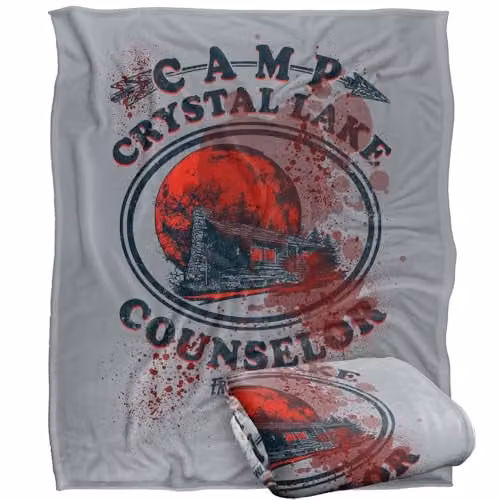 LOGOVISION Friday The 13th Camp Counselor Victim Super Soft Fleece Throw Blanket, Multicolour, W: 152 cm, D: 127 cm