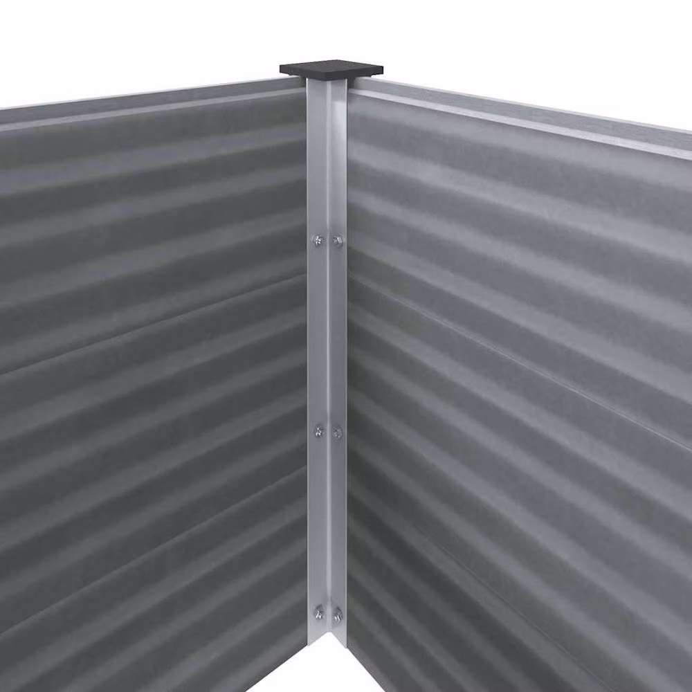 Berkfield Home Garden Grey WPC and Steel Raised Bed, W: 250 cm, D: 100 cm, H: 91 cm – 3