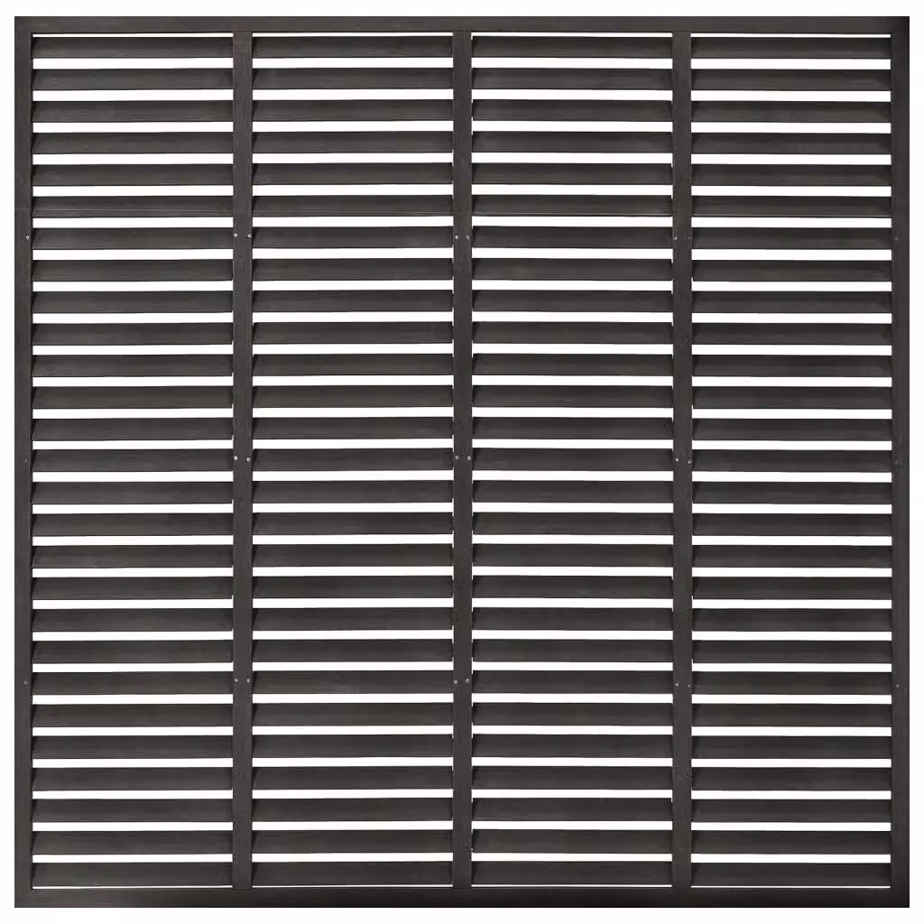 Berkfield Home Louver WPC Fence, Dark Grey, W/H: 180 x 180 cm – 2