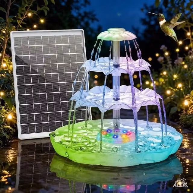 KORVIXA 6.5W Solar Water Fountain Pump in Transparent