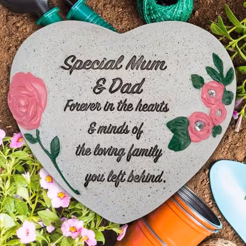 VFM e-Store Memorial Flower Pot Ornament in Grey, W/D/H: 16 x 14 x 7 cm – 5