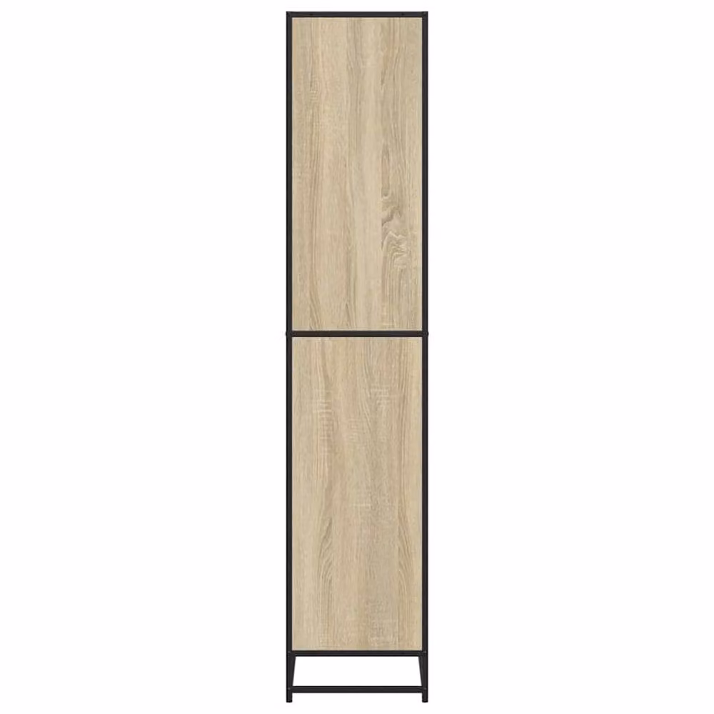 Berkfield Home Modern Sonoma Oak Bookcase, Brown, W: 80.5 cm, D: 35 cm, H: 170.5 cm – 2