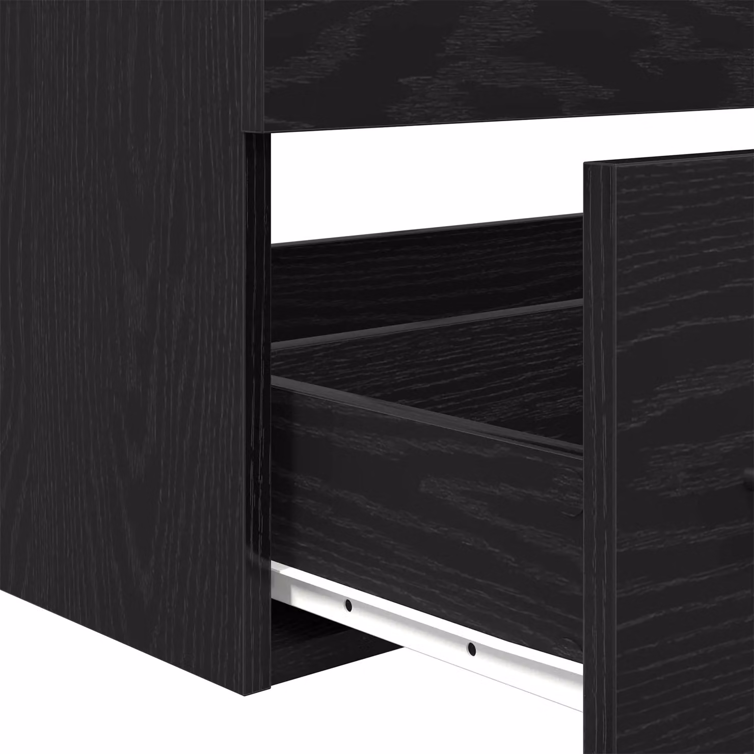 Berkfield Home Bathroom Sink Cabinet with Built-in Basin in Black Oak, W/D/H: 76.7 x 38.5 x 38.5 cm – 3