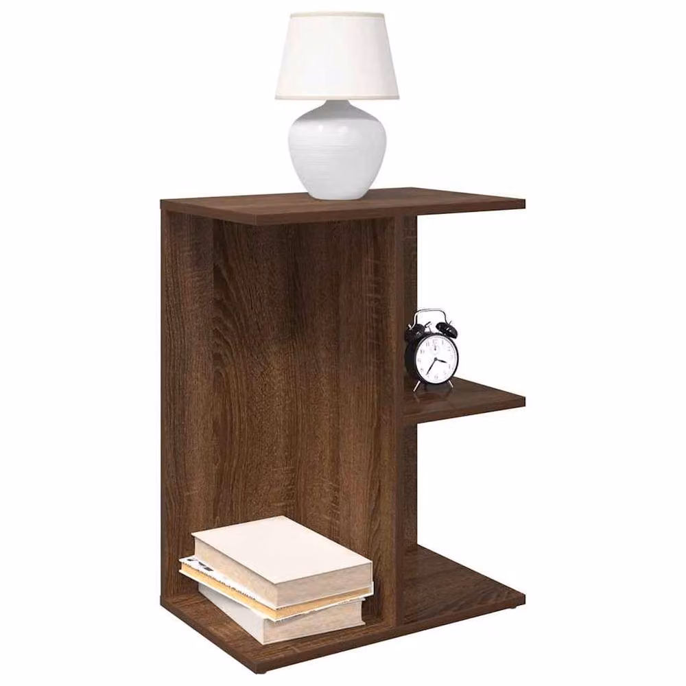 Berkfield Home Set of 2 Classic Bedside Tables in Brown Oak, W/D/H: 46.5 x 29 x 61 cm – 2