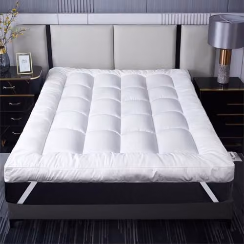 Ezysleep Super Soft Microfibre Mattress Topper, White, W/D/H: 200 x 200 x 10.16 cm – 2