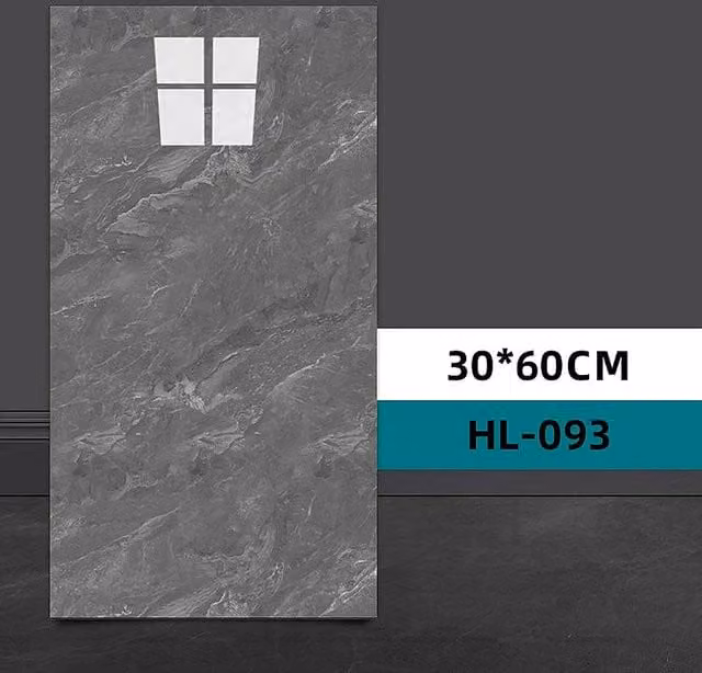 YnysTec 10 Pack Self-Adhesive PVC Marble Look Wall Stickers in Dark Grey for Kitchen and Bathroom