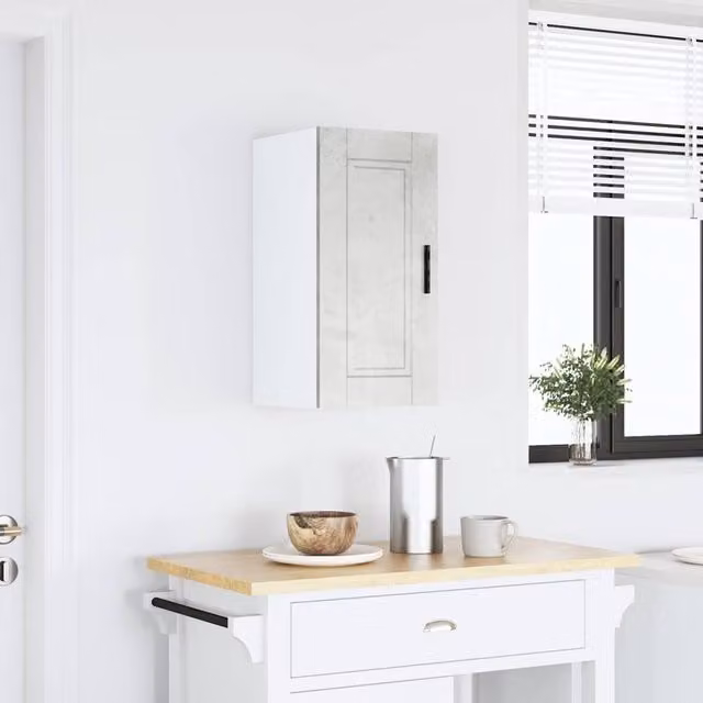 Berkfield Home Porto Wall Cabinet in Concrete Grey Matt Engineered Wood